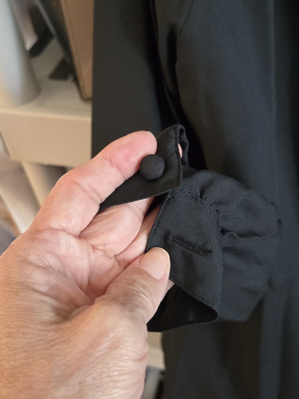 Vintage Alicia Cottage Core Black Tie-Neck Blouse - Picture 3 of 9